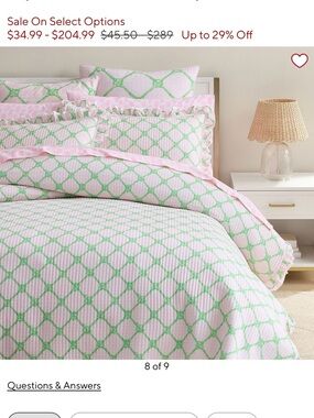 ISO Lilly Pulitzer Pottery Barn Bamboo Butterfly Ruffle Quilt